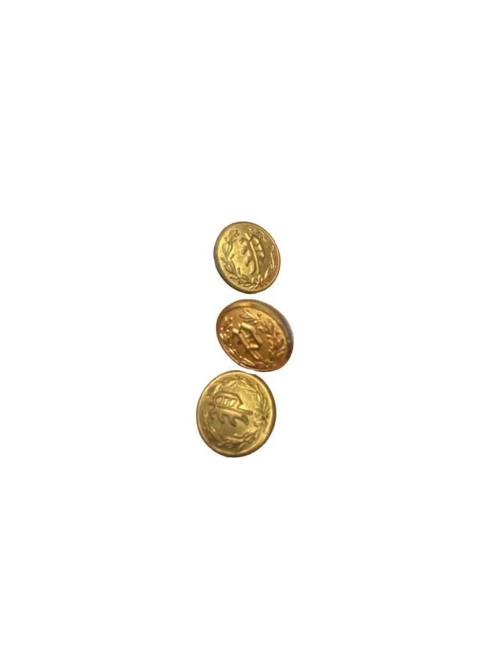 Vintage Meyer Inc New York Uniform Buttons Set Of 3 Brass Looking